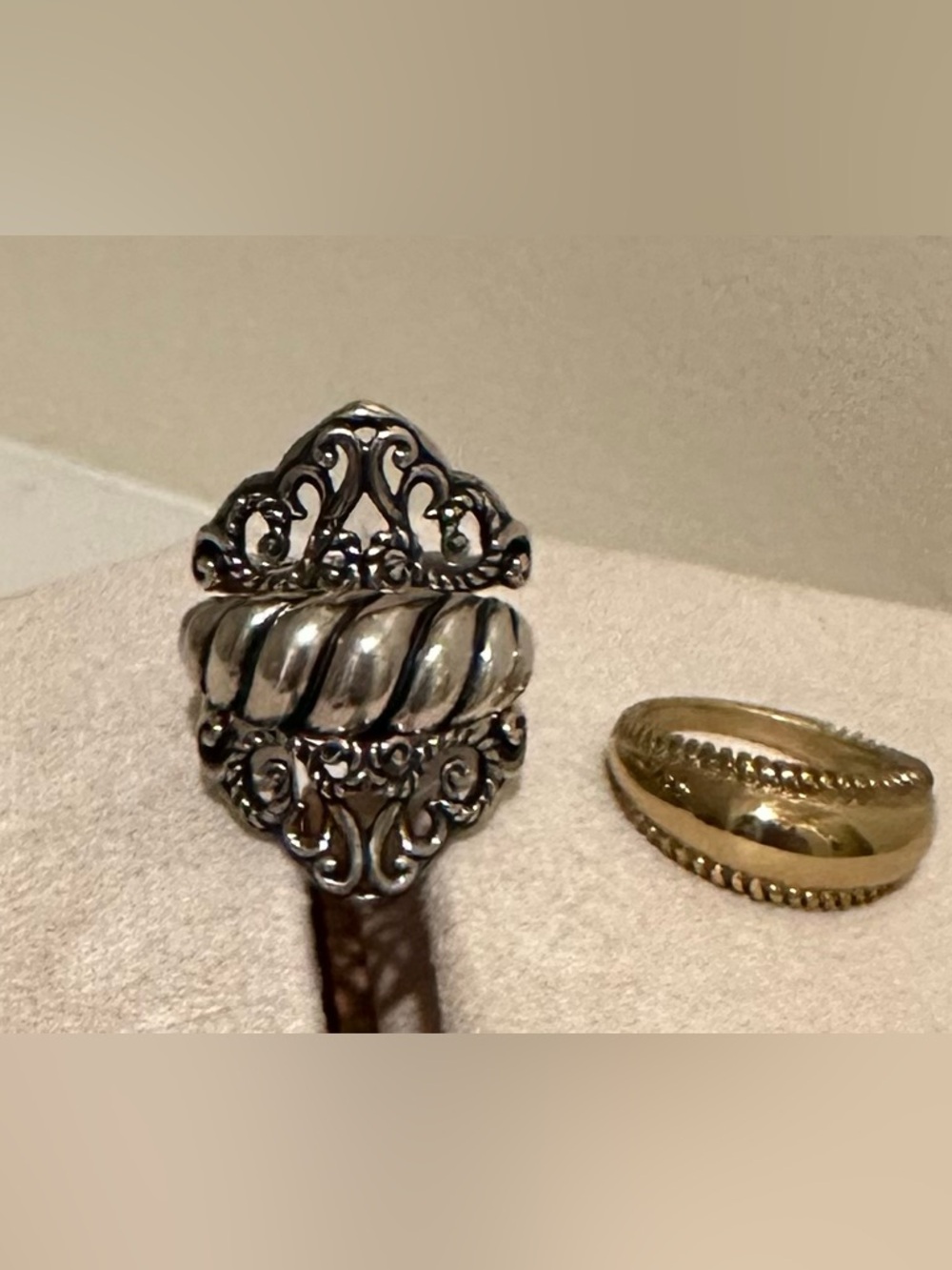 Carolyn Pollack - Sterling Silver Filigree Ring with interchangeable center.
